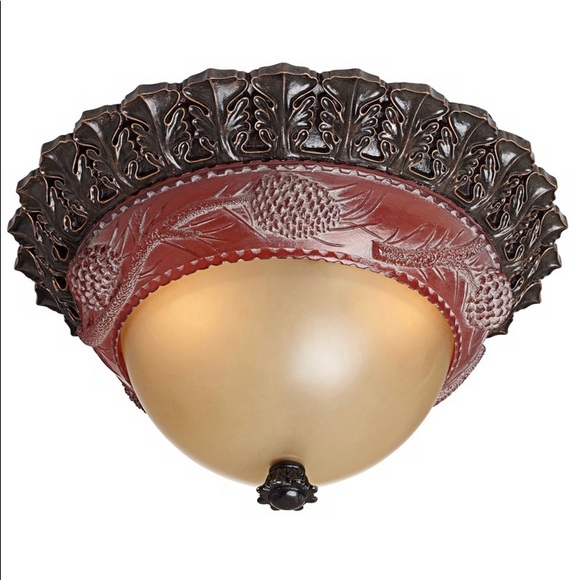 NWT PINE CONE GLOW FLUSHMOUNT light - Picture 1 of 3